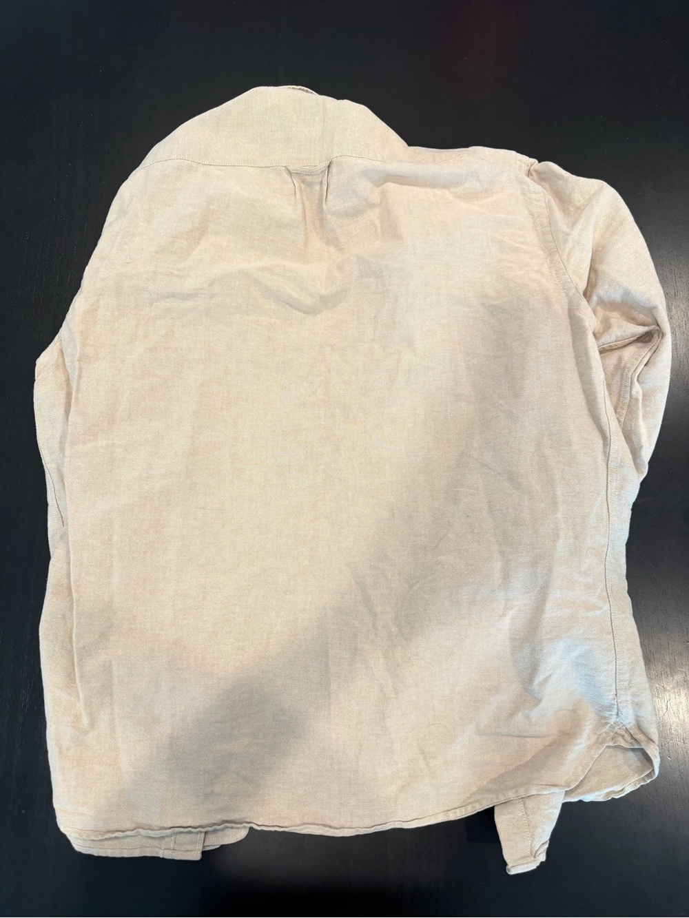 H&M Men's Button-Down Long Sleeve Shirt — Beige - Picture 4 of 4